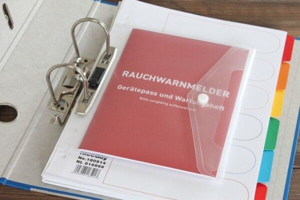 Gerätepass und Wartungsheft für Rauchwarnmelder