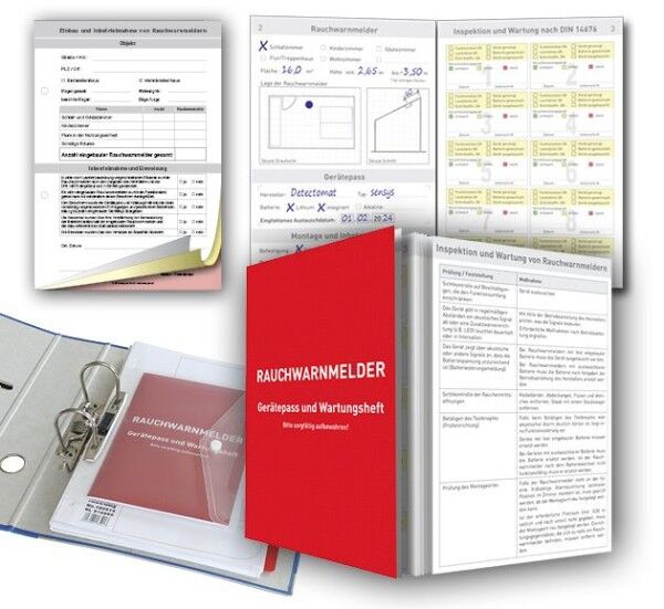 Gerätepass und Wartungsheft für Rauchwarnmelder