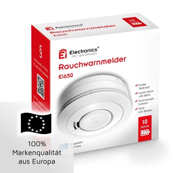 Rauchmelder EI-Electronics Ei650 mit Magnetklebepadpad